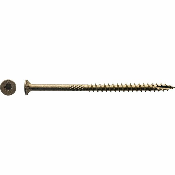 Big Timber #10 x 3-1/2 In. Bronze Flat Head Wood Screw, 270PK 5BTX10312